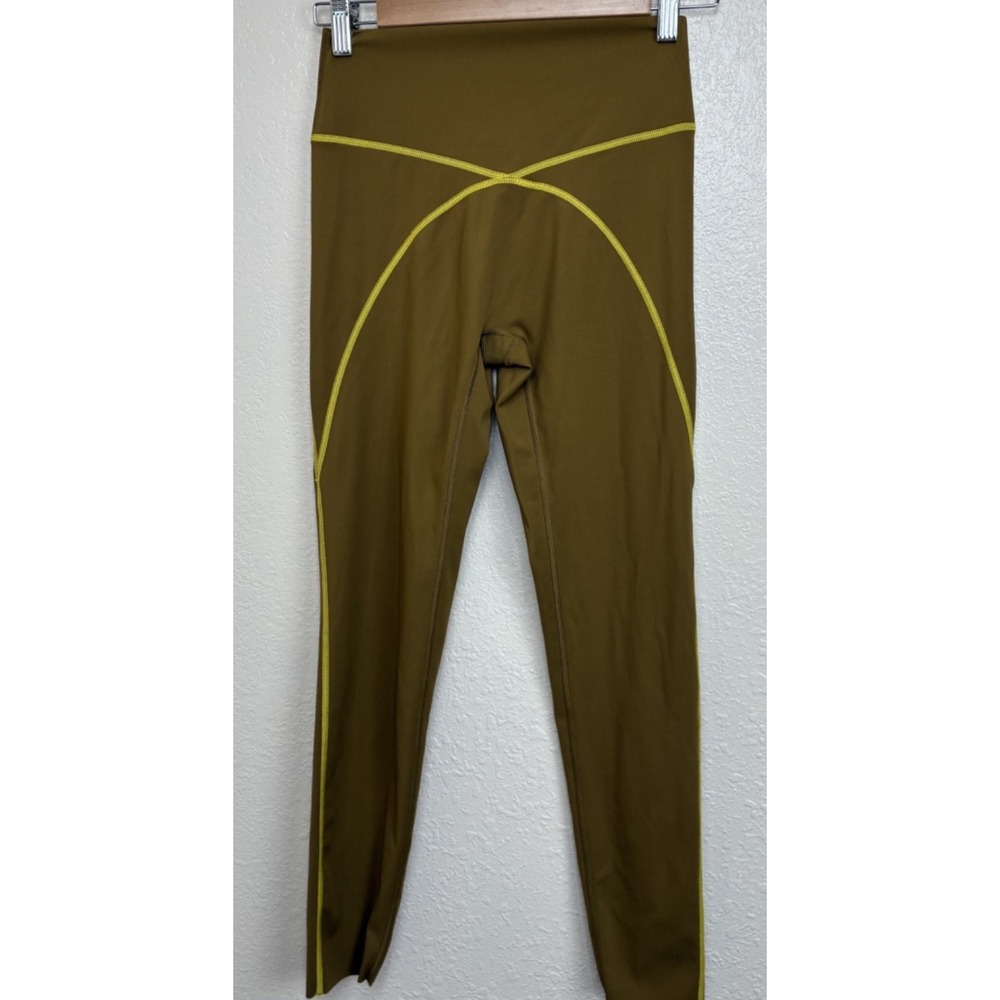 Offline by Aerie Olive Green Accentuated Stitch Yoga Gym Running Leggings Size M